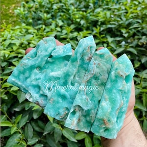 Rare Quality hemimorphite Towers -Cute Real Crystal tower - hemimorphite raw tower - stone tower- Gemstone Gift For HER - Birthday Gift