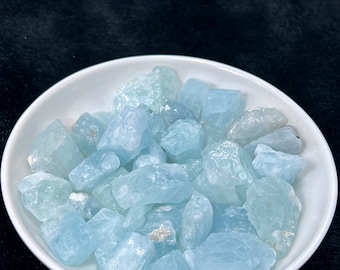 50g Raw Aquamarine Crystals – Real Gemstone, Healing Crystal