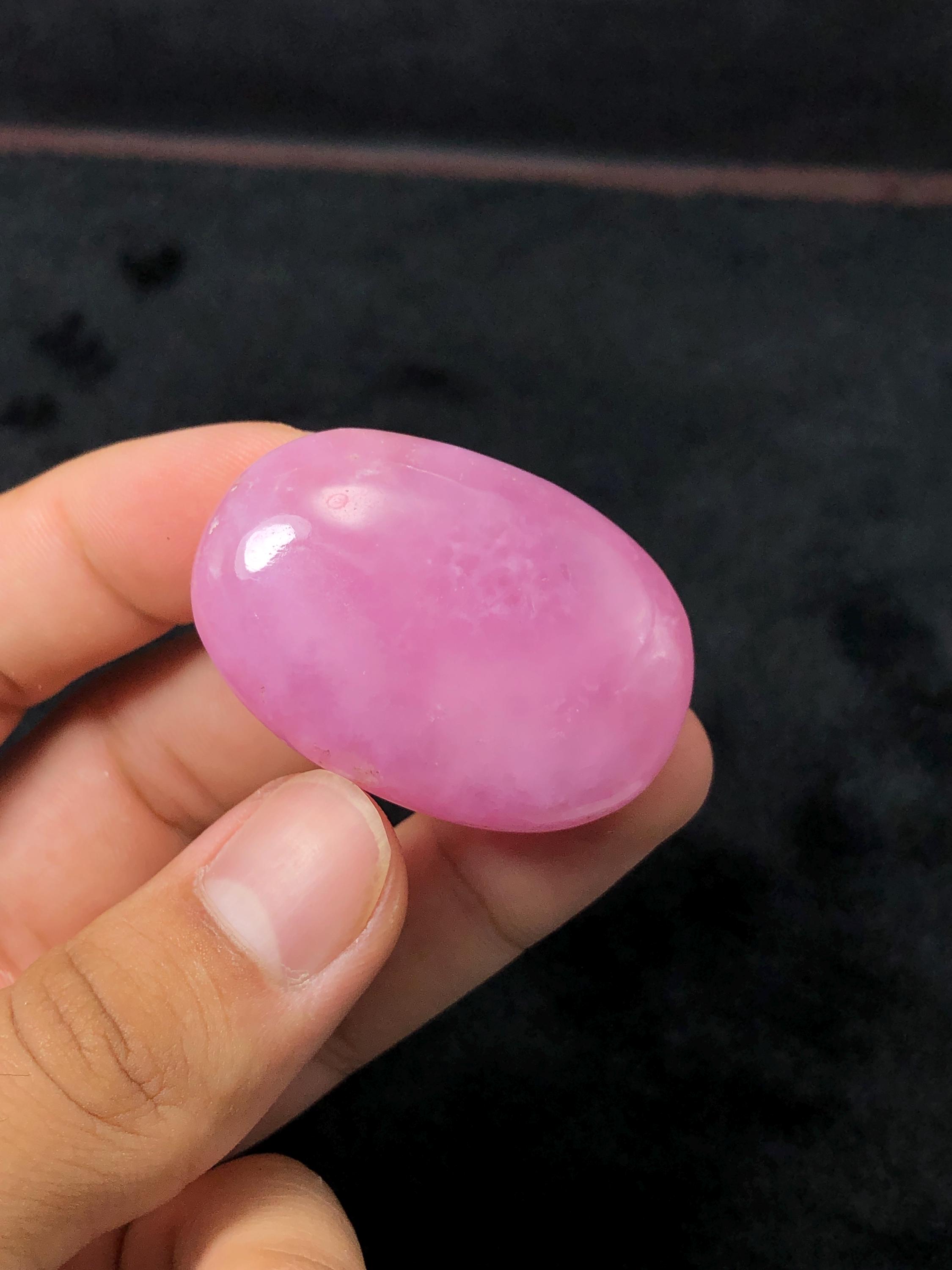 ピンクアラゴナイトパームストーン - ハートヒーリングクリスタル