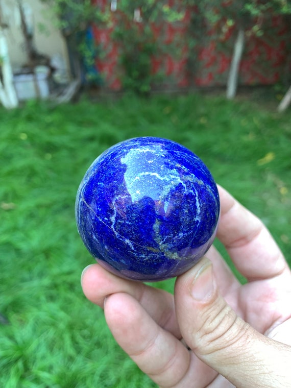 Deep Blue Lapis Lazuli Sphere – Hand Polished Gemstone