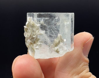 Aquamarine Crystal with Mica, Natural Specimen
