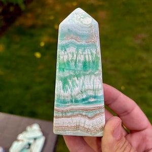 Rare Quality smithsonite  Towers -Cute Real Crystal tower - hemimorphite tower - stone tower- Gemstone Gift For HER - Birthday Gift