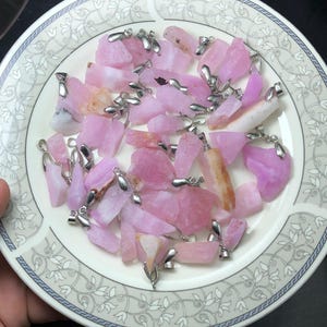 Rosa Aragonit Sterling Silver Hänge – Crystal Point Smycken