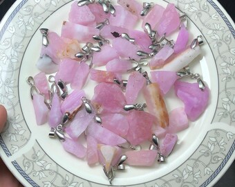 Colgante de plata de ley con aragonita rosa – Joyería Crystal Point