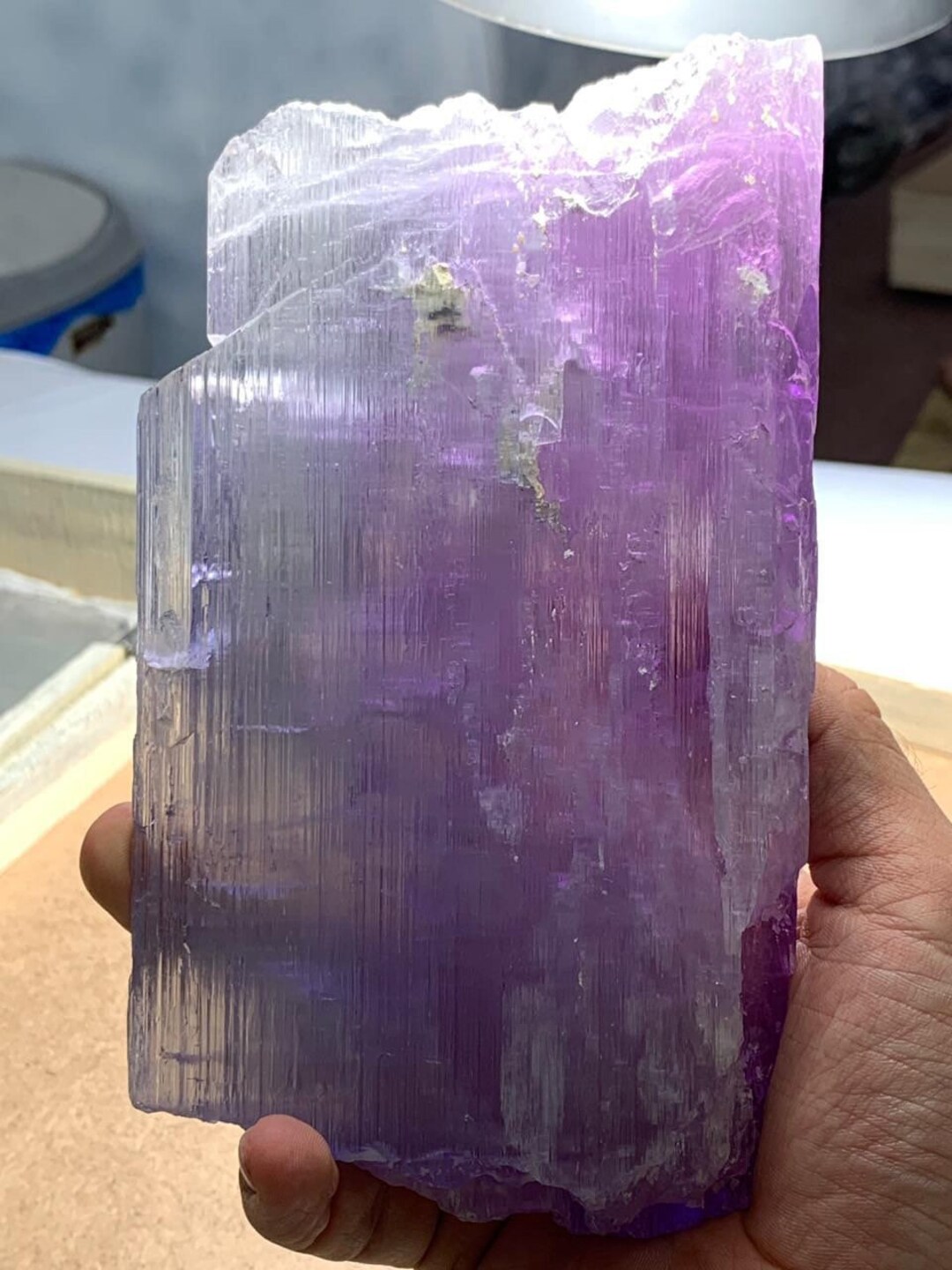 Huge Size Kunzite Crystal Complex Terminated Kunzite Gems Water Fall