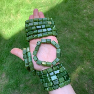 Tremolite bracelet-Natural Crystals Beads Bracelet,Handmade Men Women Stretchy Bracelet,Healing Crystal Bracelet,Gemstone Bracelet,For Gift