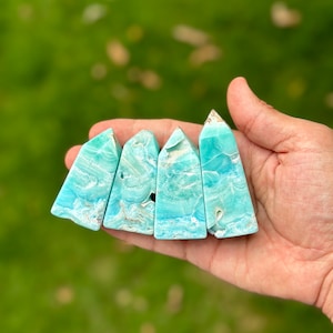Rare Quality smithsonite  Towers -Cute Real Crystal tower - smithsonite  tower - stone tower- Gemstone Gift For HER - Birthday Gift