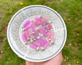 Colgante de cristal de aragonita rosa AAA – Joyería de plata de ley 925