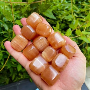 20p honey calcite tumbles- honey calcite tumbles- tumble stone - crystal tumble - gemstone gift for her - tumble for her