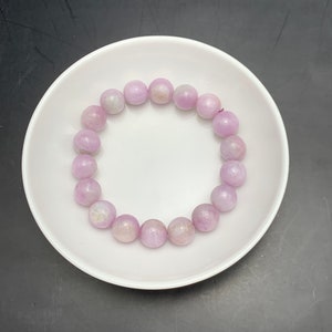 Natural Kunzite bead bracelet-Natural Kunzite bracelet-Pink kunzite bracelet-gemstone bracelet-stone bracelet -Healing crystal bracelet