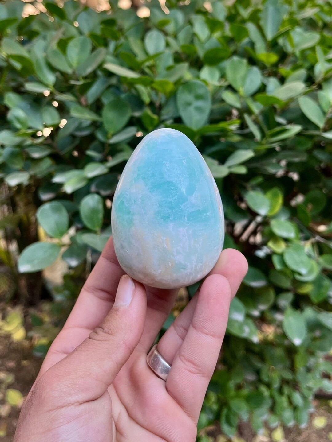 Rare Quality Caribbean Calcite Egggemstone Egg cute Real Crystal