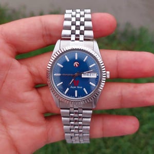 vintage rado-rado watch-purple horse-Blue dail-automatic 25 jewels-wrist watch for man-refurbished watch-2836 movement