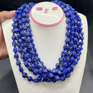Lapis lazuli Necklace -Crystals Beads Necklace ,Handmade Men Women necklace ,Healing Crystal necklace ,Gemstone necklace ,Gift for her