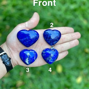 Premium quality lapis lazuli heart- lapis heart - Gemstone heart-Cute Real Crystal Pendants - Gemstone Gift For HER - Birthday Gift -