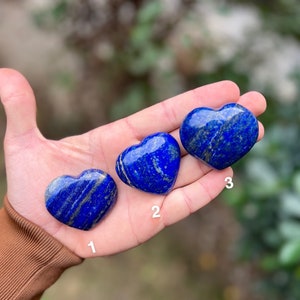 Premium quality lapis lazuli heart- lapis heart - Gemstone heart-Cute Real Crystal Pendants - Gemstone Gift For HER - Birthday Gift -