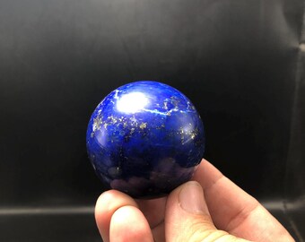AAA Grade Lapis Lazuli Sphere, Deep Blue Polished Gemstone