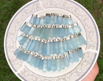 Sterling Silver Aquamarine Point Pendant – Crystal Jewelry