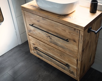 ROSARIO | Rustic Bathroom Vanity | Custom Wooden Vanity | Bathroom Furniture | Bespoke Vanity Unit | Farmhouse Vanity | Single Sink Vanity