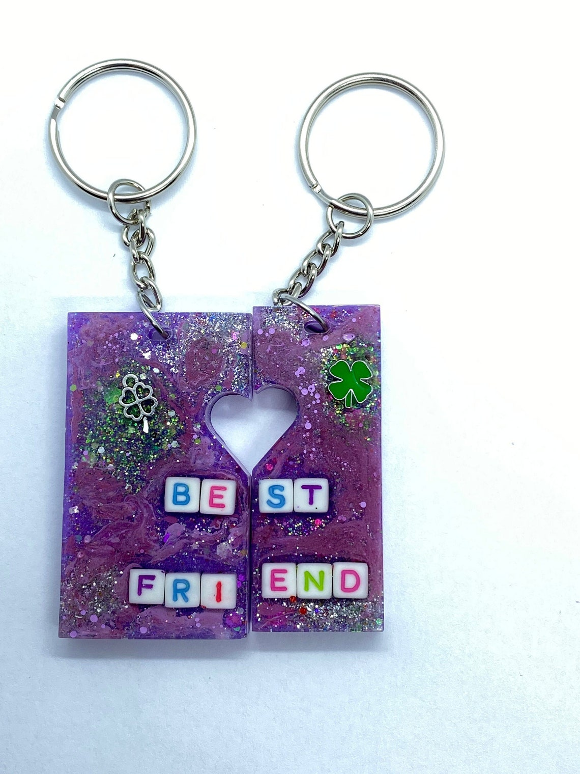 Best Friends Keychain Set BFF Keychains Etsy
