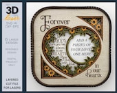 3D MEMORIAL Shelf sitter LASER svg  - laser file - For Glowforge - for lasers