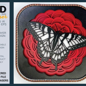 3D BUTTERFLY Shelf sitter SVG - laser file - For Glowforge - for lasers