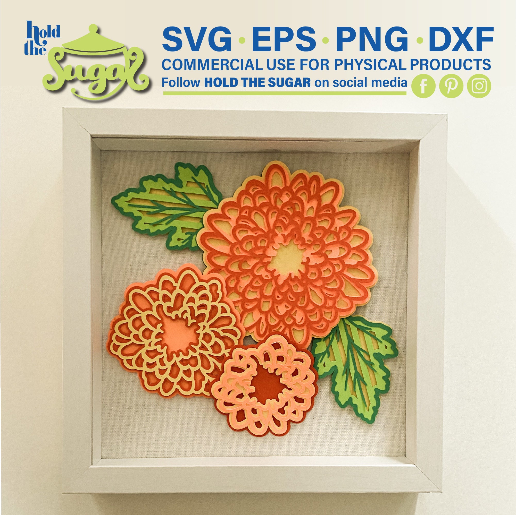 Download 3D Layered Cardstock svg Spring Flower svg Chrysanthemum ...