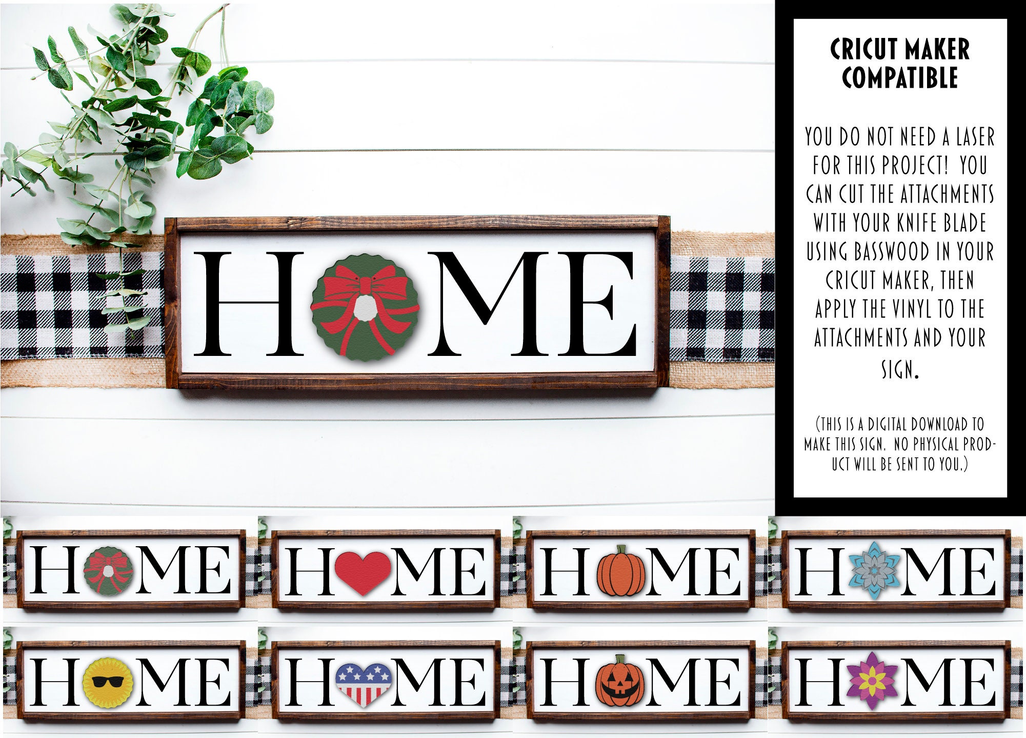 Download Interchangeable Reversible Welcome sign svg Cricut Maker ...