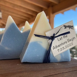 Mountain Theme Wedding Favors, Baby Shower, Personalized Birthday Anniversary, Party,  Adventure Begins, Special Events Gift