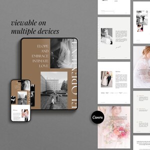 Wedding Pricing Guide Canva Template | Elegant Photography Pricing Guide with Pre-Written Copy for Wedding Photographers and Clients