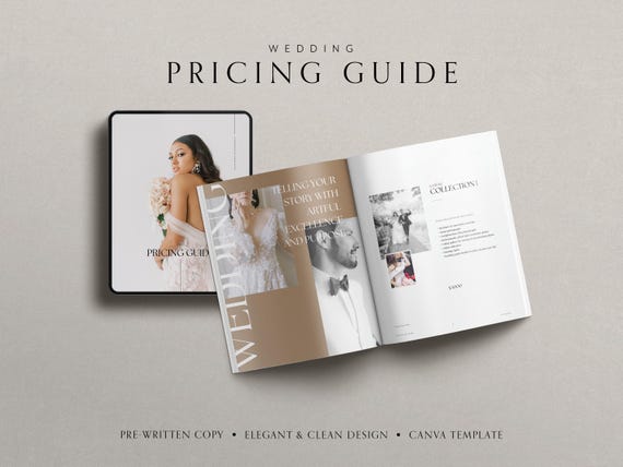 Wedding Photography Pricing Guide Template | Elegant Canva Design with Pre-Written Copy (Digital Download)
