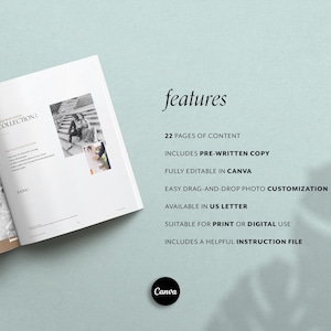 Wedding Pricing Guide Canva Template | Elegant Photography Pricing Guide with Pre-Written Copy for Wedding Photographers and Clients