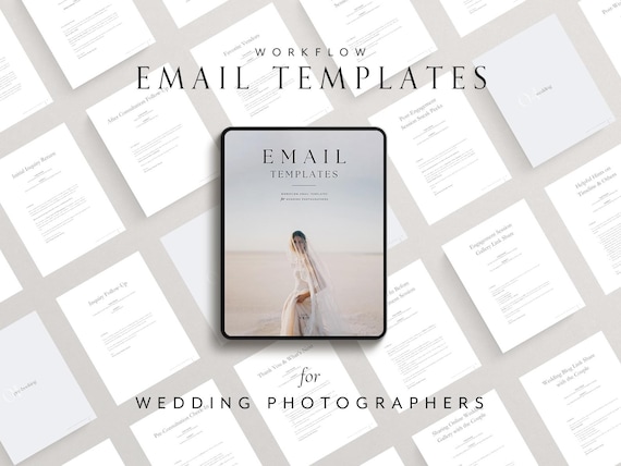 Email Templates for Wedding Photographers | Client Workflow, Pre-Written and Editable Email Responses (Digital Download)