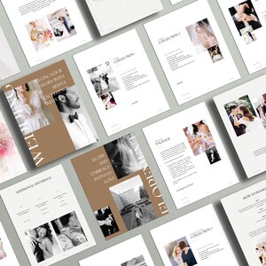 Wedding Pricing Guide Canva Template | Elegant Photography Pricing Guide with Pre-Written Copy for Wedding Photographers and Clients