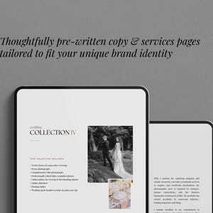 Wedding Pricing Guide Canva Template | Elegant Photography Pricing Guide with Pre-Written Copy for Wedding Photographers and Clients