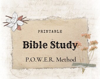 Natural - Bible Study Template, P.O.W.E.R. Method - Etsy