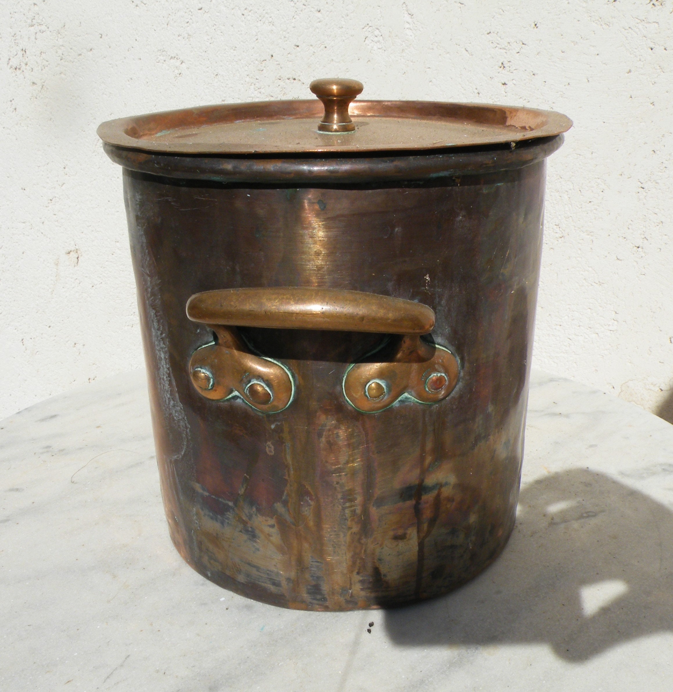 Rare Presto Pride Bakelite Handle Copper Bottom Retro Engraved Lidded  Cookware Set 1950s 