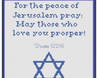 Psalm 122 Cross Stitch Pattern