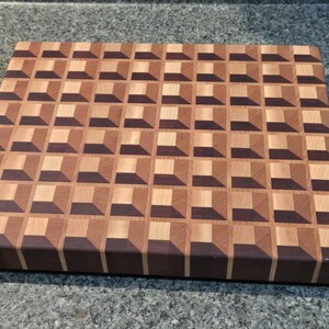 3D End Grain Cutting Board Chopping Block