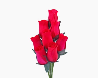 Red #1 - Wooden Rose Bunch