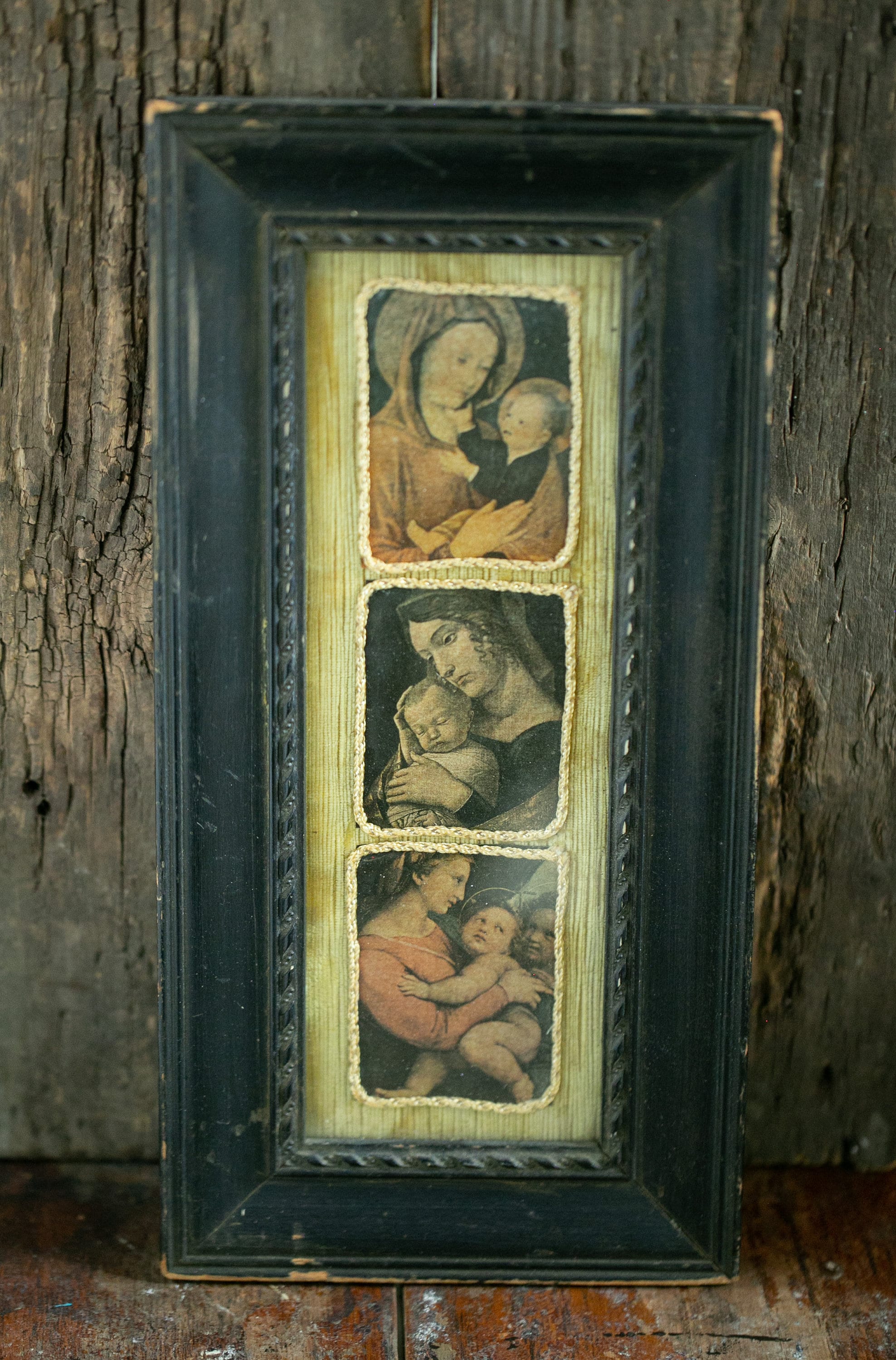 Vintage Framed Triptych of Madonna & Child - Etsy 日本