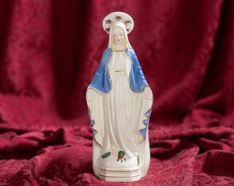 マリア様 Large Lego Vintage Blessed Mother Mary Praying Statue Ceramic 12