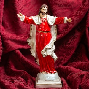 Vintage chalkware saint statue - Etsy 日本