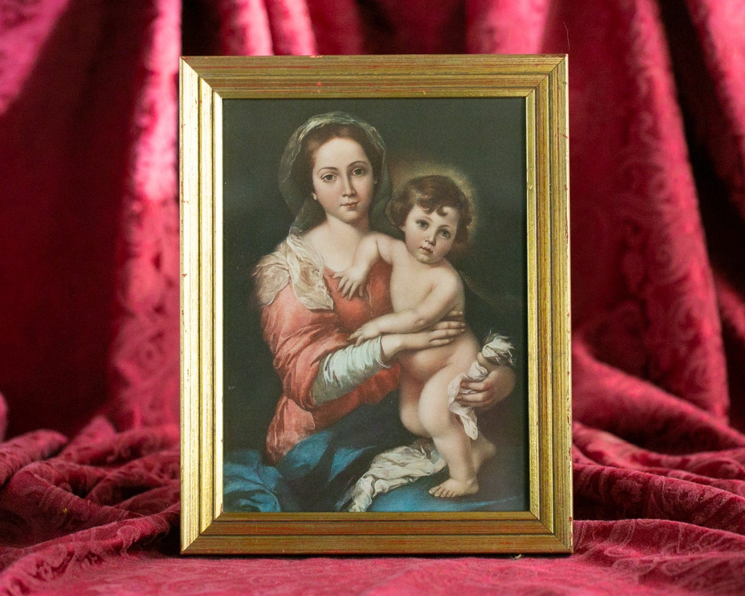 Vintage Framed Print of the Madonna & Child Marillo Florence, Italy - Etsy