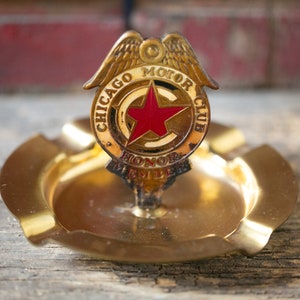Vintage Metal Chicago Motor Club Ashtray