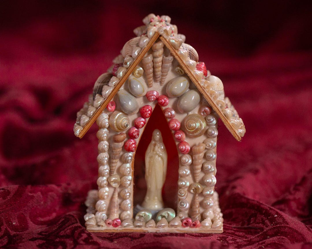 Virgin Mary Shell Vintage Virgin Mary Sea Shell Shrine - Etsy