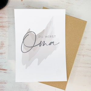 Postkarte "Du wirst Oma" | Postkarte zur Schwangerschaftsverkündung | Großeltern | Postkarte Schwangerschaft | Meilenstein Schwangerschaft