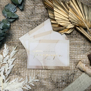 Postkarte "Willst du meine Trauzeugin sein?" | Postkarte mit Goldfolie | Trauzeugin fragen| Geschenk für Trauzeugin | Verlobung verkünden