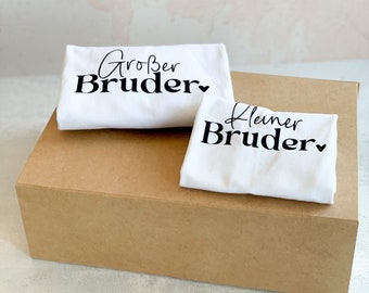 Geschwistershirt | Kids | Kurzarm|Großer Bruder|kleiner Bruder|Große Schwester|Kleine Schwester | 100% Baumwolle | Personalisierbar| HOR