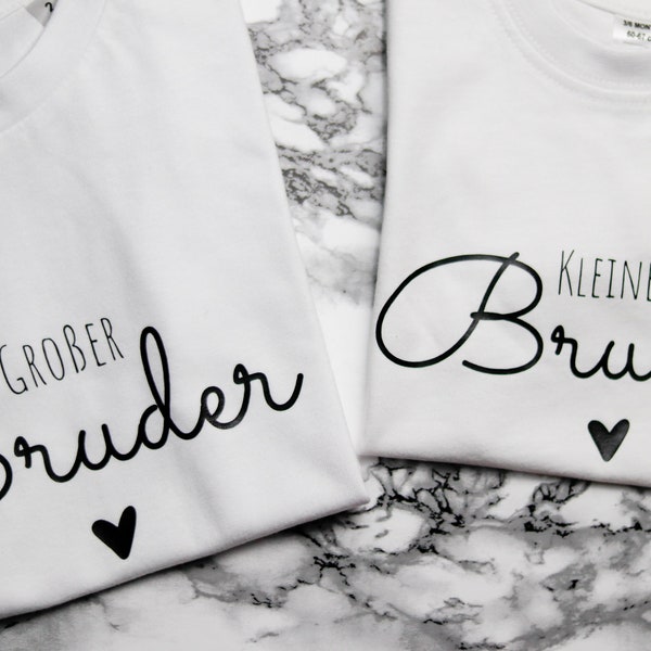 Kids Shirt - Double Trouble | Kurzarm | Großer Bruder|kleiner Bruder|Große Schwester|Kleine Schwester | 100% Baumwolle | Personalisierbar