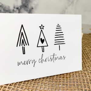 Postkarte "Merry Christmas" Trees | Postkarte Weihnachten | Weihnachtsgrüße | Geschenkidee Weihnachten | Weihnachtspost